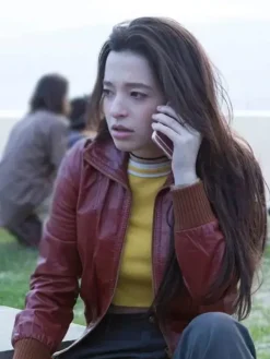 Asal Vision Leather Jackets | Better Things Mikey Madison Jacket Maroon