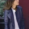 Asal Vision Leather Jackets | Better Things Season 4 Sam Fox Leather Jacket Blue