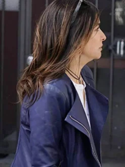 Asal Vision Leather Jackets | Better Things Season 4 Sam Fox Leather Jacket Blue