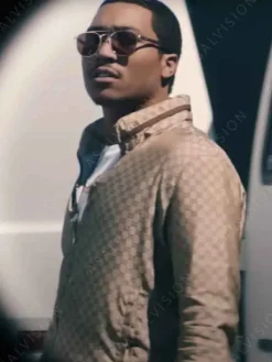 Asal Vision Cotton Jackets | Big Meech Flenory BMF Season 3 Bomber Jacket Brown With Printed Design