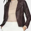 Asal Vision Brown Jackets | Biker Jackets | Big Sky Jenny Hoyt Leather Biker Jacket Brown