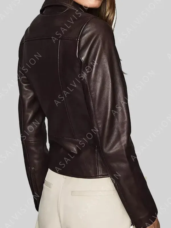 Asal Vision Brown Jackets | Biker Jackets | Big Sky Jenny Hoyt Leather Biker Jacket Brown