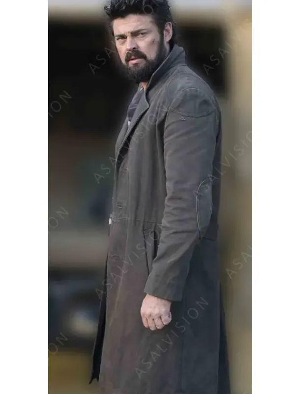 Asal Vision Men Coats | Billy Butcher The Boys Trench Coat Black