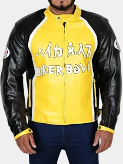 Asal Vision Biker Jackets | Derek Luke Biker Boyz Jacket Black And Yellow