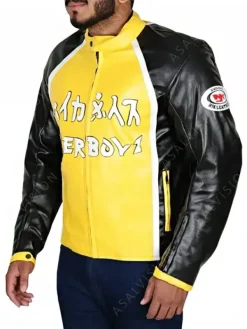 Asal Vision Biker Jackets | Derek Luke Biker Boyz Jacket Black And Yellow