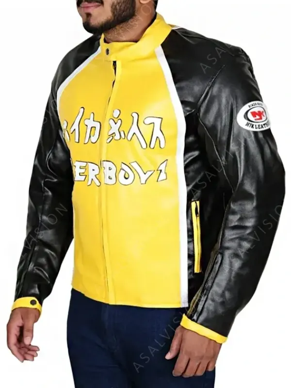 Asal Vision Biker Jackets | Derek Luke Biker Boyz Jacket Black And Yellow