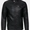 Asal Vision Black Jackets | Cafe Racer Jackets | Cafe Racer Real Leather Jacket For Men Black