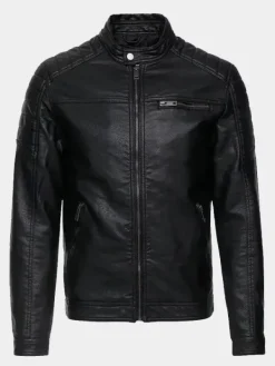 Asal Vision Black Jackets | Cafe Racer Jackets | Cafe Racer Real Leather Jacket For Men Black