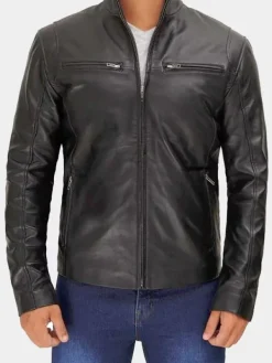 Asal Vision Black Jackets | Biker Jackets | Leather Motorcycle Jacket Men Black