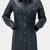 Asal Vision Leather Coats | Women Coats | Vintage Leather Coat For Women Black