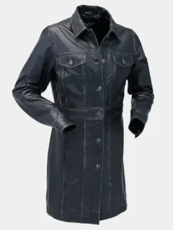 Asal Vision Leather Coats | Women Coats | Vintage Leather Coat For Women Black