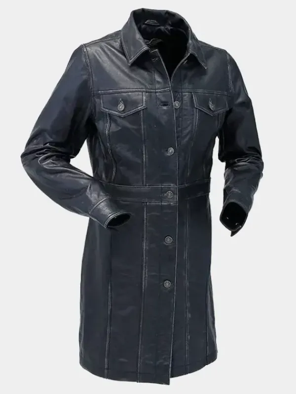 Asal Vision Leather Coats | Women Coats | Vintage Leather Coat For Women Black