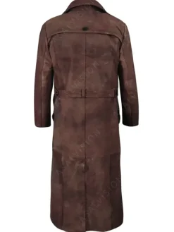 Asal Vision Leather Coats | Trench Coats | Bobby Duster Trench Sheepskin Leather Coat Dark Brown