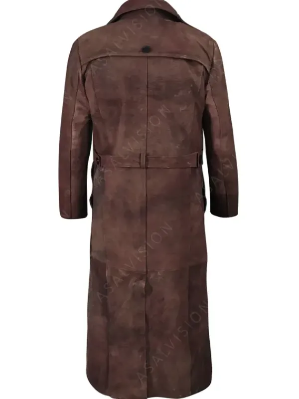 Asal Vision Leather Coats | Trench Coats | Bobby Duster Trench Sheepskin Leather Coat Dark Brown