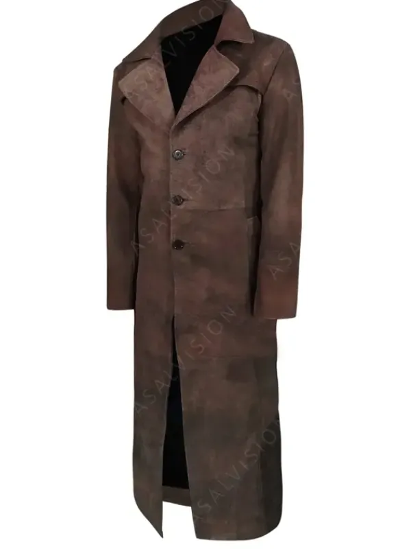 Asal Vision Leather Coats | Trench Coats | Bobby Duster Trench Sheepskin Leather Coat Dark Brown