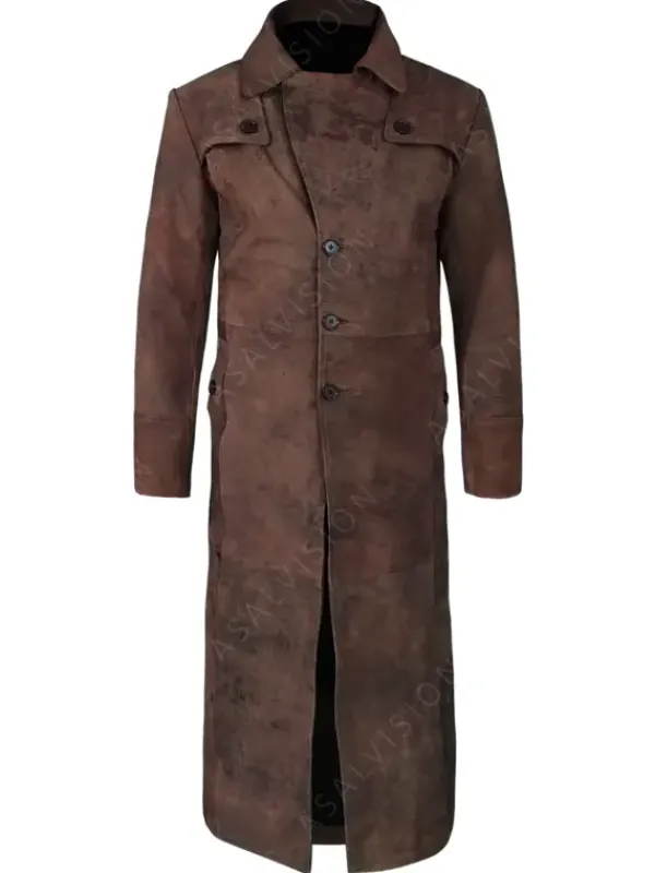 Asal Vision Leather Coats | Trench Coats | Bobby Duster Trench Sheepskin Leather Coat Dark Brown