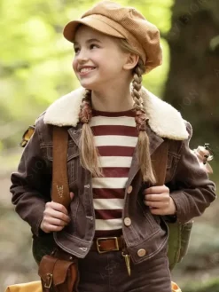 Asal Vision Cotton Jackets | Bookworm 2024 Mildred Shearling Collar Jacket Brown