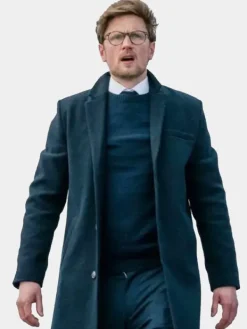 Asal Vision Men Coats | Borgen Power & Glory Mikkel Boe Folsgaard Coat Black