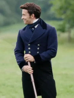 Asal Vision Men Coats | Bridgerton S02 Anthony Bridgerton Wool Tailcoat Blue