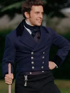 Asal Vision Men Coats | Bridgerton S02 Anthony Bridgerton Wool Tailcoat Blue