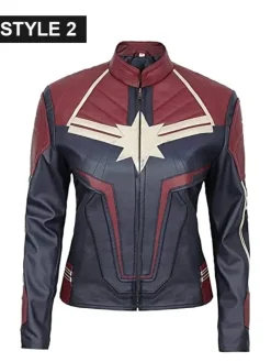 Asal Vision Leather Jackets | Brie Larson Captain Marvel Carol Danvers Leather Jacket Multi-Color