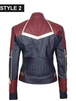 Asal Vision Leather Jackets | Brie Larson Captain Marvel Carol Danvers Leather Jacket Multi-Color