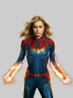 Asal Vision Leather Jackets | Brie Larson Captain Marvel Carol Danvers Leather Jacket Multi-Color