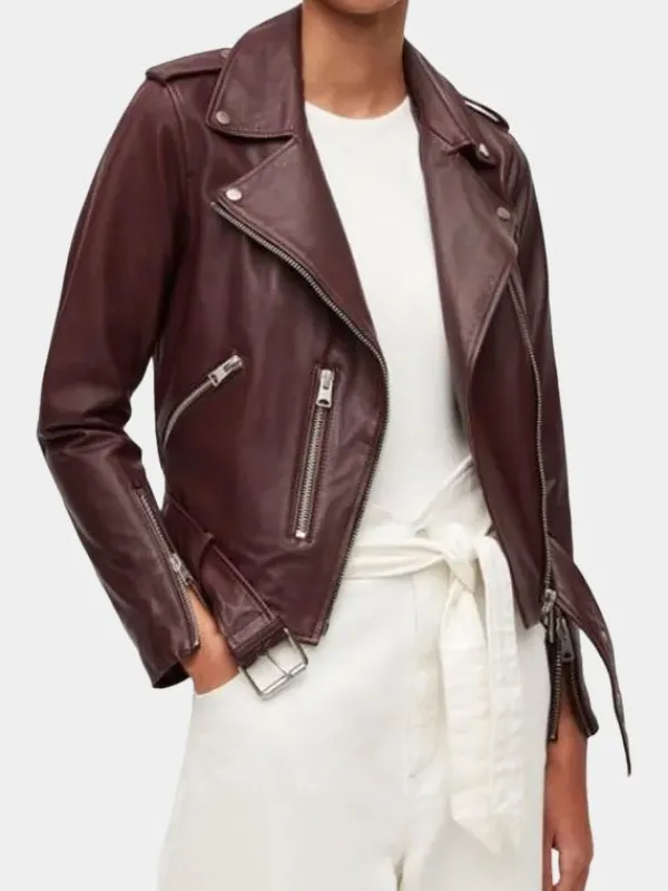 Asal Vision Brown Jackets | Biker Jackets | Brie Virgin River Season 4 Biker Leather Jacket Dark Brown