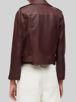 Asal Vision Brown Jackets | Biker Jackets | Brie Virgin River Season 4 Biker Leather Jacket Dark Brown