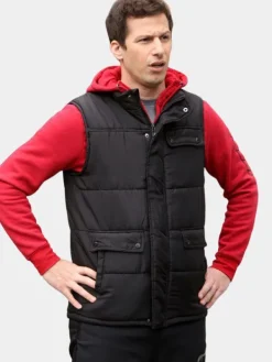 Asal Vision Vests | Brooklyn Nine-Nine Jake Peralta Puffer Vest Black