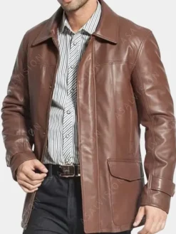 Asal Vision Men Coats | Brown Jackets | Fashion Leather Coat Brown