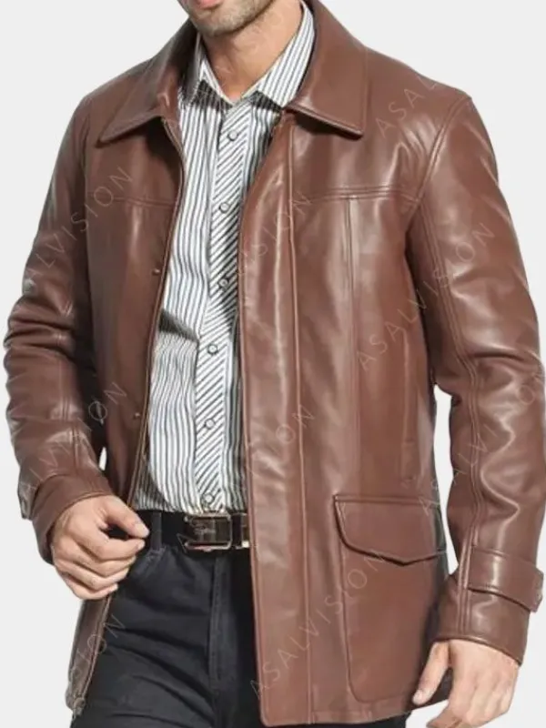 Asal Vision Men Coats | Brown Jackets | Fashion Leather Coat Brown