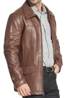 Asal Vision Men Coats | Brown Jackets | Fashion Leather Coat Brown