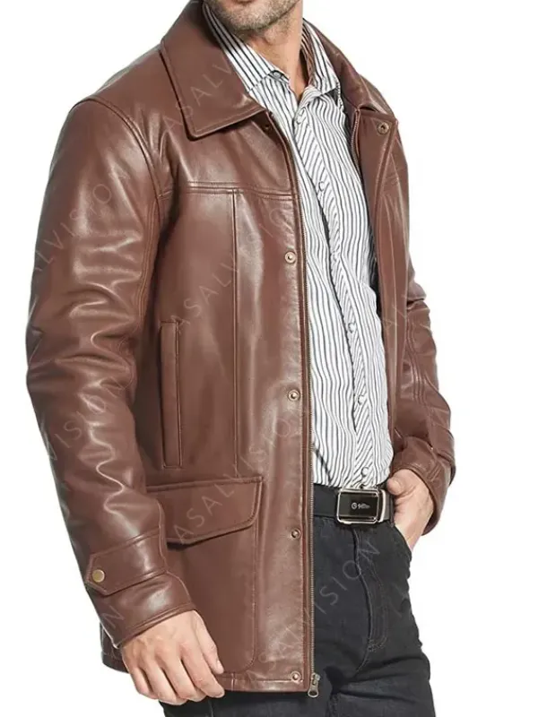 Asal Vision Men Coats | Brown Jackets | Fashion Leather Coat Brown