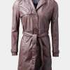 Asal Vision Leather Coats | Trench Coats | Leather Trench Coat For Women’s Brown