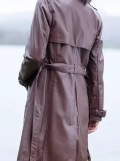 Asal Vision Leather Coats | Trench Coats | Leather Trench Coat For Women’s Brown
