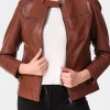 Asal Vision Brown Jackets | Biker Jackets | Motorcycle Leather Jacket For Women’s Brown