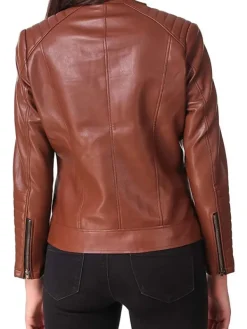 Asal Vision Brown Jackets | Biker Jackets | Motorcycle Leather Jacket For Women’s Brown