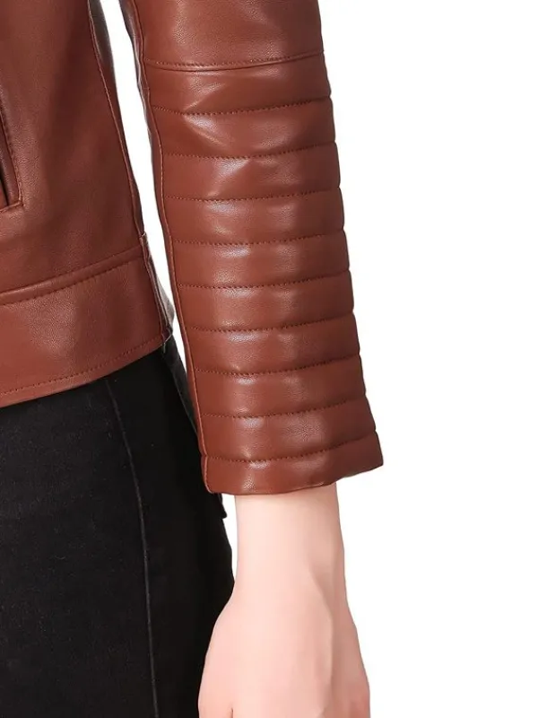 Asal Vision Brown Jackets | Biker Jackets | Motorcycle Leather Jacket For Women’s Brown