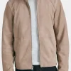 Asal Vision Suede Jackets | Biker Jackets | Cafe Racer Suede Leather Jacket For Mens Beige