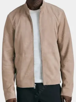 Asal Vision Suede Jackets | Biker Jackets | Cafe Racer Suede Leather Jacket For Mens Beige