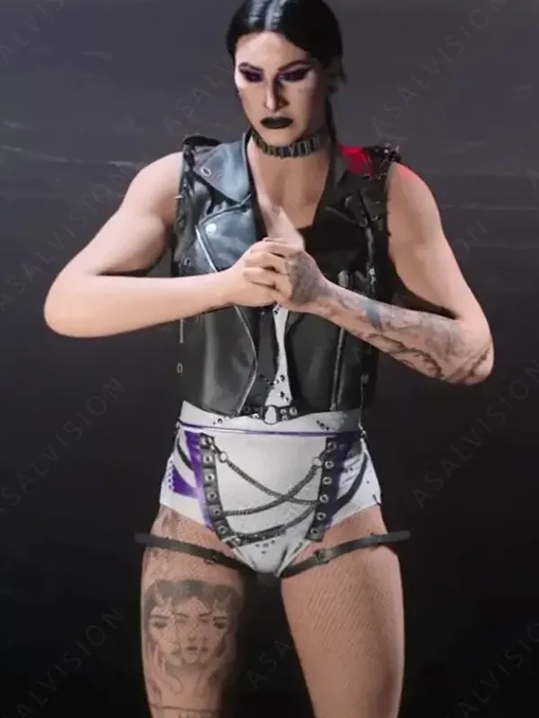 Asal Vision Vests | Call Of Duty Rhea Ripley Leather Vest Black