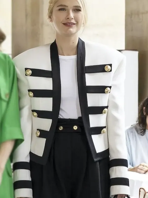 Asal Vision Cotton Jackets | Camille Emily in Paris Jacket White And Black