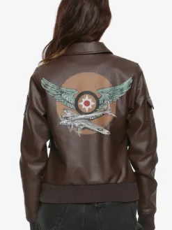 Asal Vision Leather Jackets | Captain Marvel Brie Larson Leather Jacket Brown