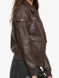 Asal Vision Leather Jackets | Captain Marvel Brie Larson Leather Jacket Brown