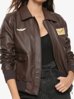 Asal Vision Leather Jackets | Captain Marvel Brie Larson Leather Jacket Brown