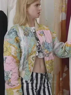 Asal Vision Cotton Jackets | Carlson Young Emily In Paris Brooklyn Clark Jacket Multicolor Printed Design
