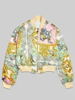 Asal Vision Cotton Jackets | Carlson Young Emily In Paris Brooklyn Clark Jacket Multicolor Printed Design