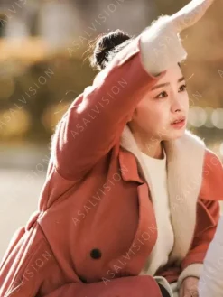 Asal Vision Women Coats | Cha Yu Ri Hi Bye, Mama Trench Coat Peachy Pink