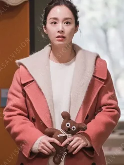 Asal Vision Women Coats | Cha Yu Ri Hi Bye, Mama Trench Coat Peachy Pink